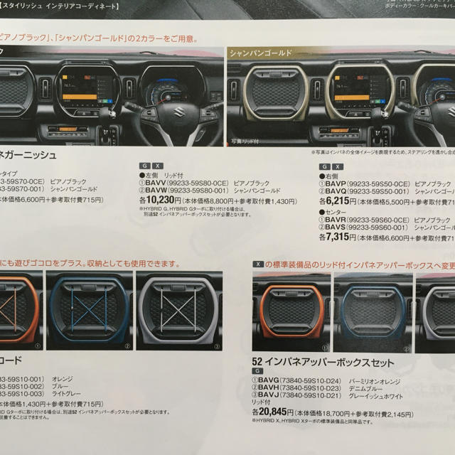 スズキ ハスラー インパネガーニッシュ ホワイト - 車外アクセサリー