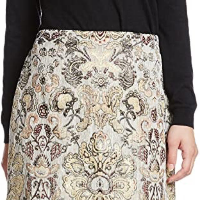 Lily Brown(リリーブラウン)のリリーブラウン　ジャガード台形スカート❤︎beige レディースのスカート(ミニスカート)の商品写真