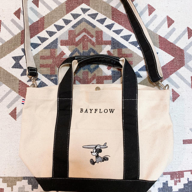 美品　BAYFLOW  ミッキー  ロゴ　トートバッグ