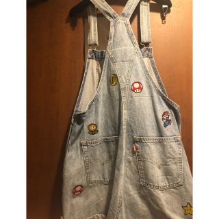 極美品 M リーバイス スーパーマリオ コラボ デニム オーバーオール