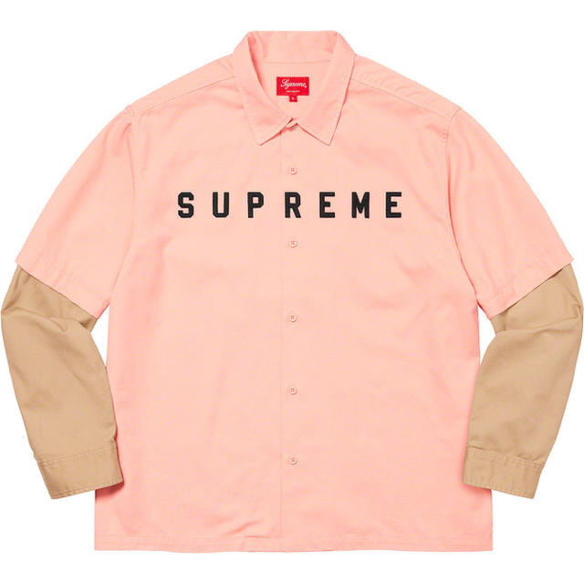 M Supreme 2-Tone Work Shirt pink ワークシャツ