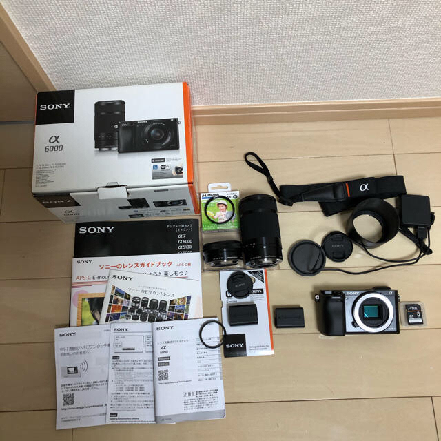 割引特注品 SONY α6000 レンズ交換式デジタルカメラ ブラック おまけ ...