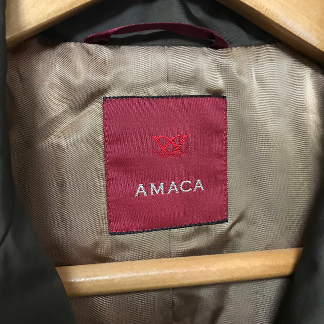 AMACA アマカ トレンチコート ブラウン 38 茶 ライナー付き 秋冬