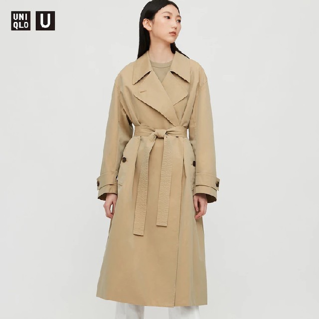 UNIQLO - 【9/30まで】UNIQLO U レディース トレンチコート カーキ Mの