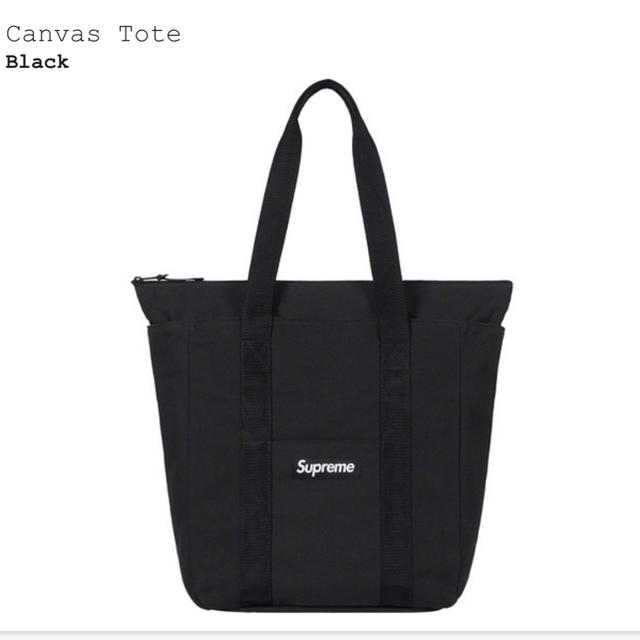 激安直営店 Supreme - 黒 bag tote canvas supreme トートバッグ