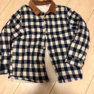 ザラキッズ(ZARA KIDS)のZARA 110 ネイビーチェック(ブラウス)