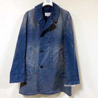 マルタンマルジェラ(Maison Martin Margiela)の国内正規品　美品　メゾンマルジェラ　ヴィンテージ加工　インディゴ　コート　50！(Gジャン/デニムジャケット)