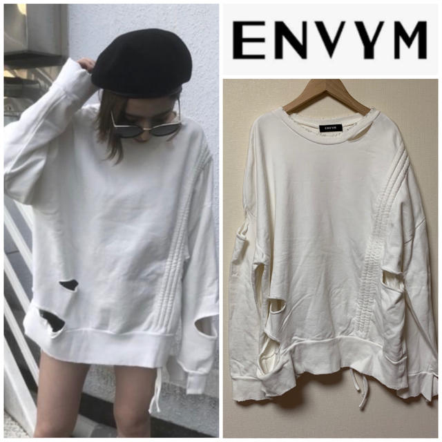 ENVYM(アンビー)のENVYM♡クラッシュルーズプルオーバー レディースのトップス(トレーナー/スウェット)の商品写真