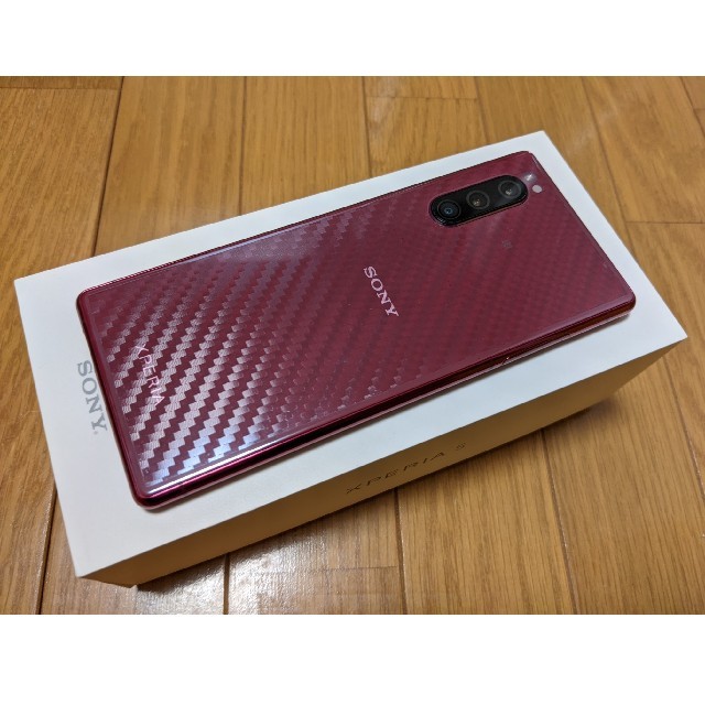 美品】Simフリー XPERIA5 J9210 海外版 DualSim レッド