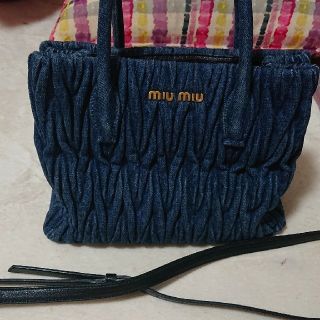 専用　　早い者勝ち【美品】miumiuデニムマトラッセ　ショルダーバック