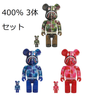 アベイシングエイプ(A BATHING APE)のBAPE CLEAR ABC CAMO SHARK BE@RBRICK 400%(その他)