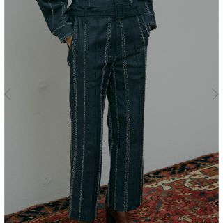 完売商品　定価NEEDLE STRIPE DENIM PANTS