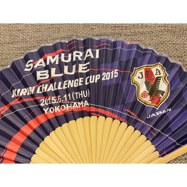 【非売品】日本代表　SAMURAI BLUE  扇子　センス スポーツ/アウトドアのサッカー/フットサル(応援グッズ)の商品写真