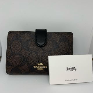 コーチ(COACH)の★新品未使用★COACH コーチ 二つ折り財布　ブラウン(財布)