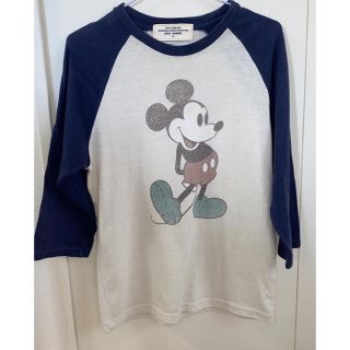 ディズニー(Disney)の300円商品【ジャンク品】メンズビンテージ風ミッキーロンT 7分丈　　ジャンク品(Tシャツ/カットソー(七分/長袖))