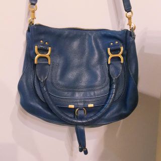 クロエ(Chloe)のクロエ　マーシー　ネイビーブルー(ハンドバッグ)