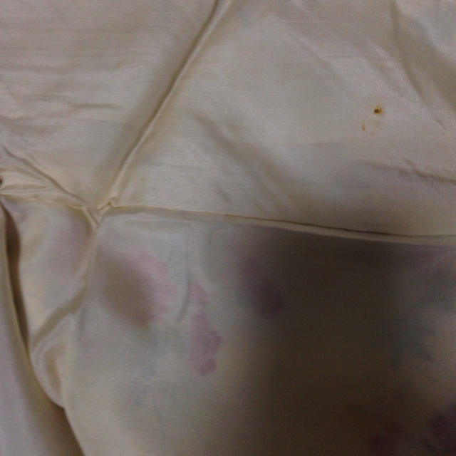 丸洗い済 型染め小紋 クリームイエロー レディースの水着/浴衣(着物)の商品写真
