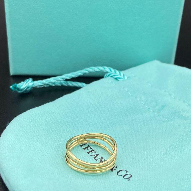 Tiffany & Co. - 美品 極希少 ティファニー 3ロウ ウェーブ ゴールド リング JJ77の通販 by ☆ally☆｜ティファニーならラクマ