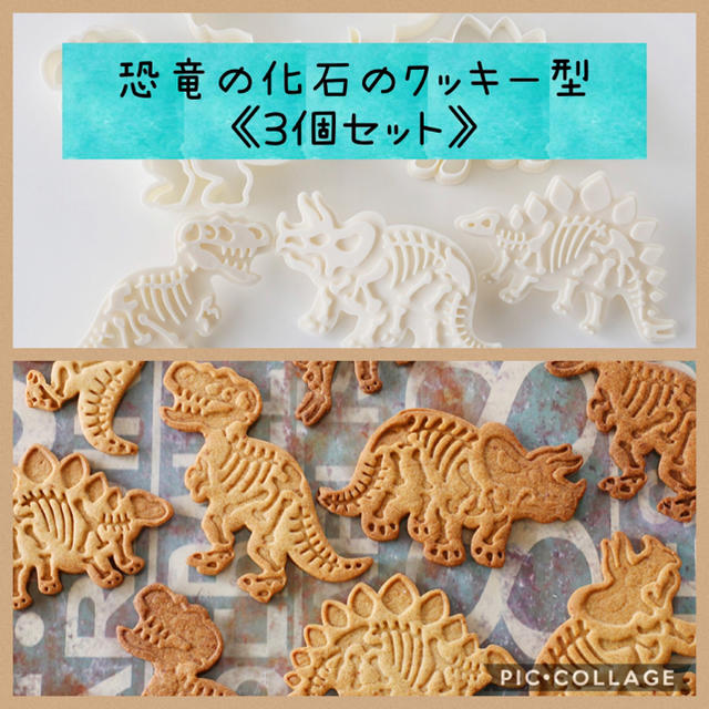 恐竜の化石のクッキー型 インテリア/住まい/日用品のキッチン/食器(調理道具/製菓道具)の商品写真