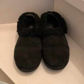 アグ(UGG)のUGG australia◆NITAムートンスリッポン/ブラックsize8(スリッポン/モカシン)