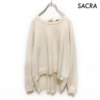 サクラ(SACRA)のSACRA サクラ★後ろ切替 長袖ニット セーター バックリボン ホワイト 白(ニット/セーター)