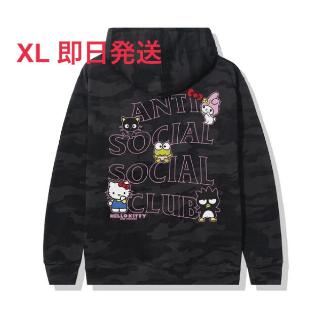 サンリオ(サンリオ)のAntisocialsocialclub サンリオ　XL　パーカー　フーディー メンズのトップス(パーカー)の商品写真