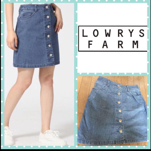 LOWRYS FARM(ローリーズファーム)の人気！マエボタンダイケイスカート レディースのスカート(ミニスカート)の商品写真