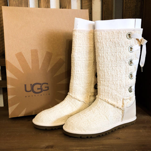 UGG アグ エアルーム レースアップ ブーツ ホワイト 24cm