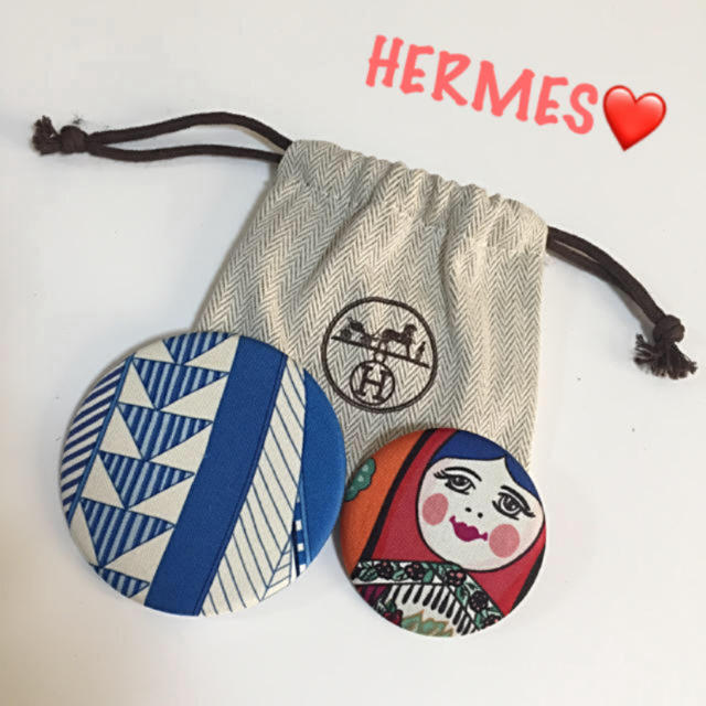 ✨激レア✨HERMES エルメスのカレ柄 バッチ✨銀座店 イベント参加 記念