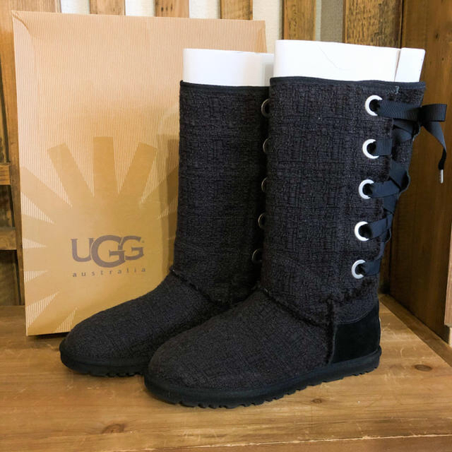 UGG アグ エアルーム レースアップ ブーツ ブラック 24cm