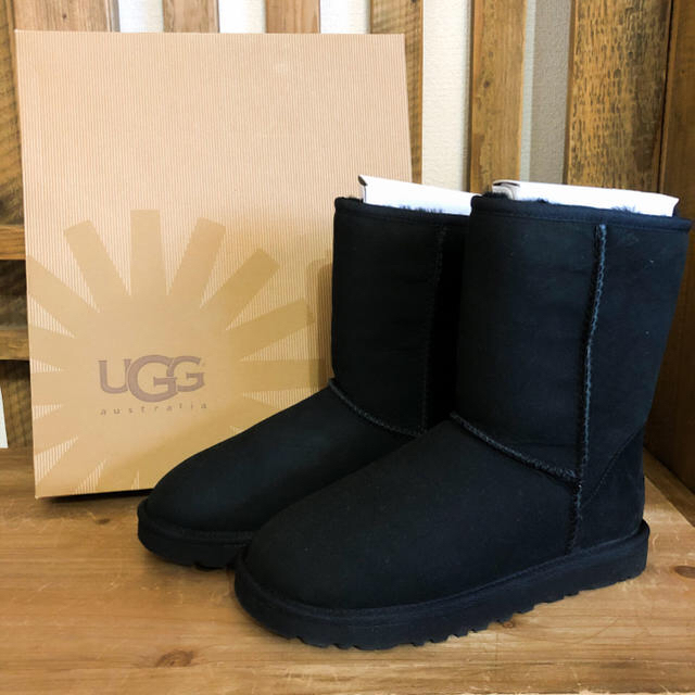 27300円▶︎色UGG アグ ムートンブーツ クラシック ショート ブラック 24cm