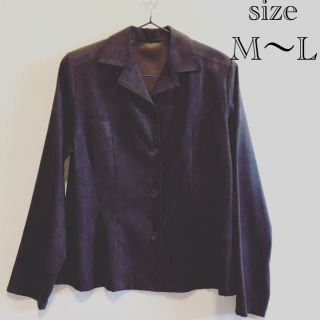 ザラ(ZARA)の無地　ブラウン　ブラック　黒　茶　ジャケット　アウター　秋冬　mL 長袖　レトロ(カーディガン)