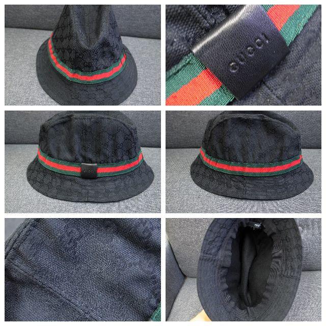 Gucci(グッチ)の正規品☆グッチ　バケットハット　シェリーライン　黒　帽子　バッグ　財布　小物 メンズの帽子(ハット)の商品写真