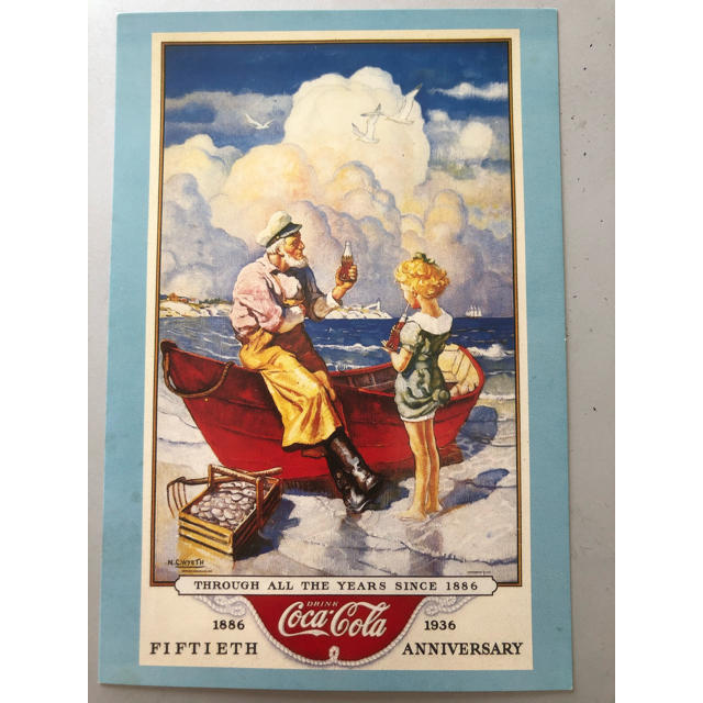 コカ・コーラ(コカコーラ)のコカコーラ　ポストカード　3枚 エンタメ/ホビーのコレクション(ノベルティグッズ)の商品写真