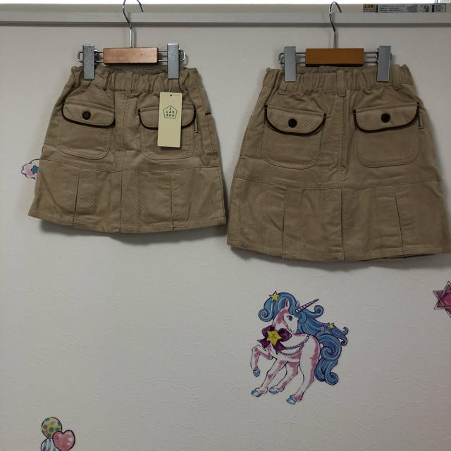 3can4on(サンカンシオン)の値下げ中！サンカンシオン ベロアスカート 姉妹お揃い キッズ/ベビー/マタニティのキッズ服女の子用(90cm~)(スカート)の商品写真