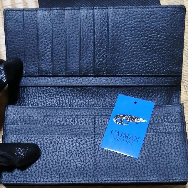 カイマン札入長財布　ブラック メンズのファッション小物(長財布)の商品写真