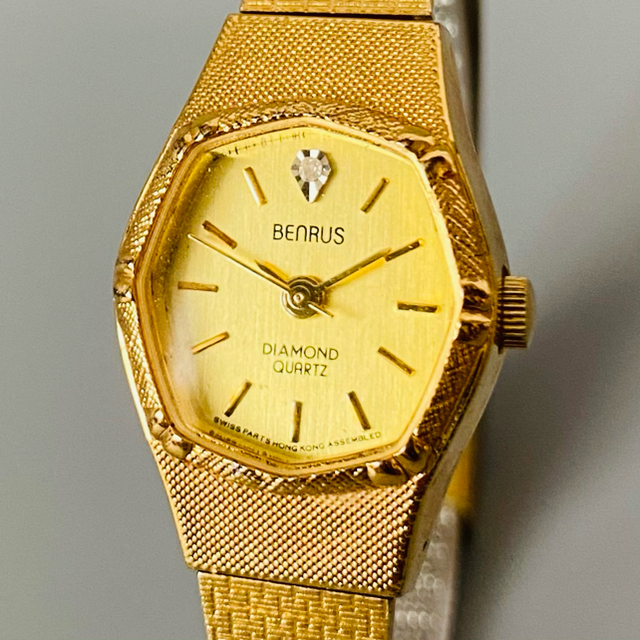 BENRUS(ベンラス)のベンラス ダイヤモンド クォーツ Benrus 高級腕時計 レディース レディースのファッション小物(腕時計)の商品写真