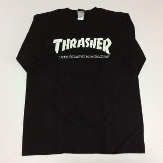 スラッシャー(THRASHER)のTHRASHER ロンTシャツブラック Lサイズ スラッシャー スケボー(Tシャツ/カットソー(七分/長袖))