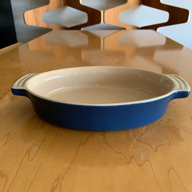 LE CREUSET(ルクルーゼ)のルクルーゼ オーバルディッシュ 24cm ブルー インテリア/住まい/日用品のキッチン/食器(食器)の商品写真