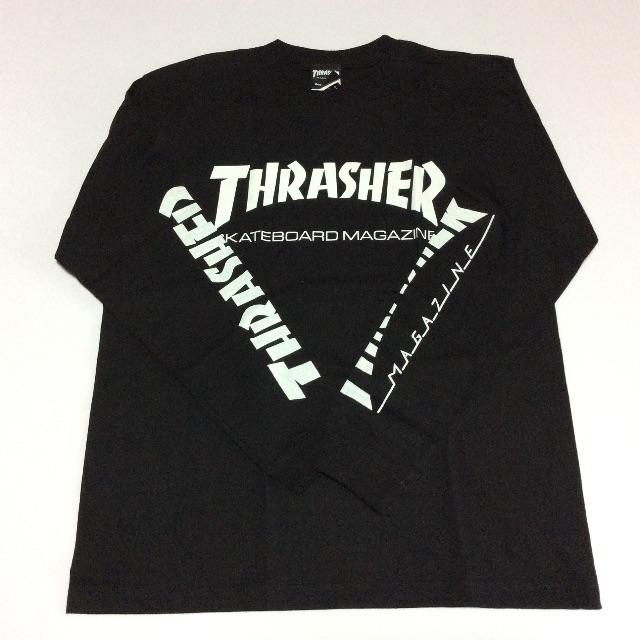 THRASHER(スラッシャー)のTHRASHER ロンTシャツブラック Lサイズ スラッシャー スケボー メンズのトップス(Tシャツ/カットソー(七分/長袖))の商品写真