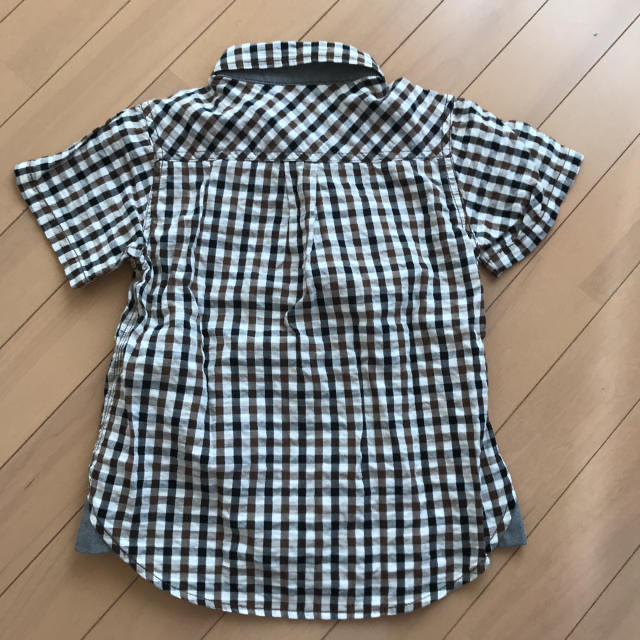 HusHush(ハッシュアッシュ)の半袖チェックシャツ  キッズ/ベビー/マタニティのキッズ服男の子用(90cm~)(Tシャツ/カットソー)の商品写真