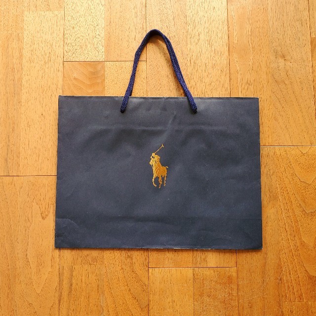 POLO RALPH LAUREN(ポロラルフローレン)のPOLO RALPH LAUREN　ショップ袋　紙袋　ネイビー レディースのバッグ(ショップ袋)の商品写真