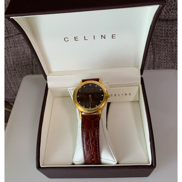 celine - celine ダイヤ入りセリーヌ腕時計 LA CLASSIQUE Cブラウンの通販 by Pi-'s shop｜セリーヌならラクマ