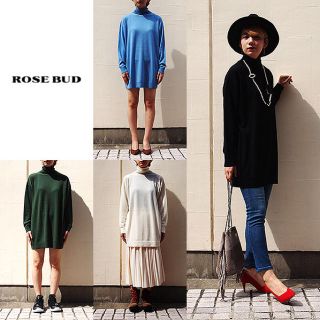 ローズバッド(ROSE BUD)の【新品】ROSE BUD ウォッシャブルウールタートルネックチュニック(ニット/セーター)