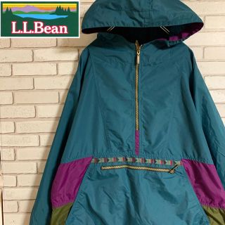 エルエルビーン(L.L.Bean)の90s 古着 エルエルビーン ナイロンジャケット ハーフジップ アースカラー(ナイロンジャケット)