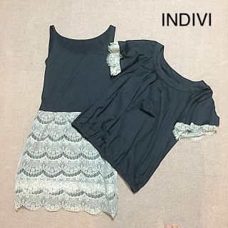 インディヴィ(INDIVI)の新品未使用⭐︎インディヴィセットアップ(マタニティワンピース)