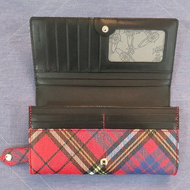 Vivienne Westwood(ヴィヴィアンウエストウッド)のヴィヴィアン ウエストウッド ダービー チェック柄 オーブ 長財布 レディースのファッション小物(財布)の商品写真