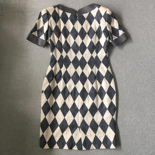 銀座マギー(ギンザマギー)の90s ginza maggy argyle pattern dress レディースのワンピース(ひざ丈ワンピース)の商品写真