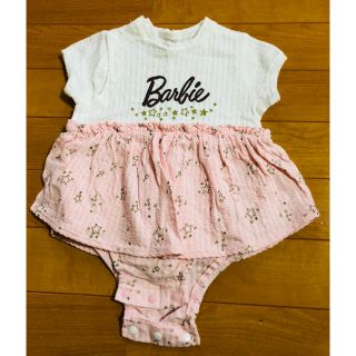 バービー(Barbie)のminnie様専用　美品☆ バービーbaby 半袖ロンパース 70 女の子(ロンパース)