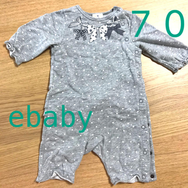 BeBe(ベベ)のebabyべべ/ロンパース/70 キッズ/ベビー/マタニティのベビー服(~85cm)(ロンパース)の商品写真